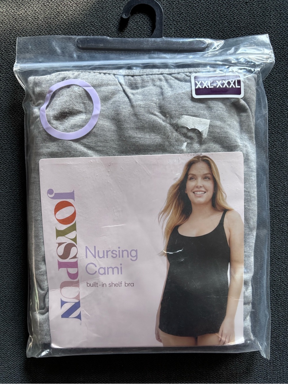 Nursing Cami Tank- Gray -built in bra
